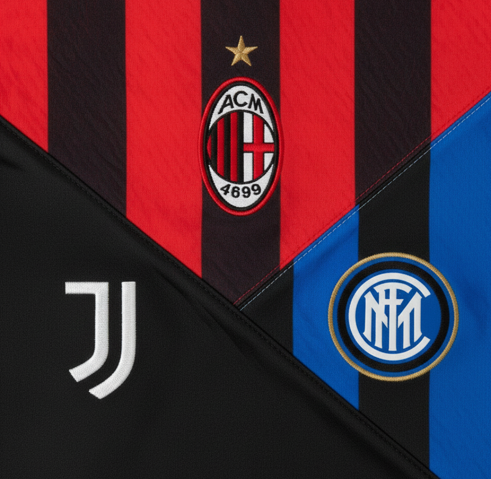 Maillots Juventus, Milan AC, Inter... | Serie A Vintage