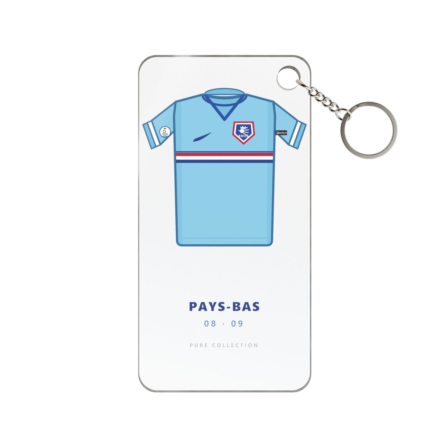 Porte-clés Pays-Bas 08-09 Extérieur — Maillot acrylique · Pure Collection