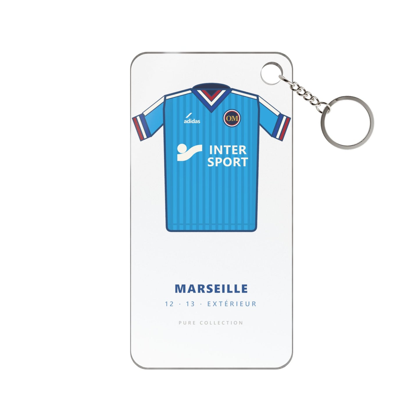 Porte-clés Marseille 12-13 Extérieur — Maillot acrylique · Pure Collection