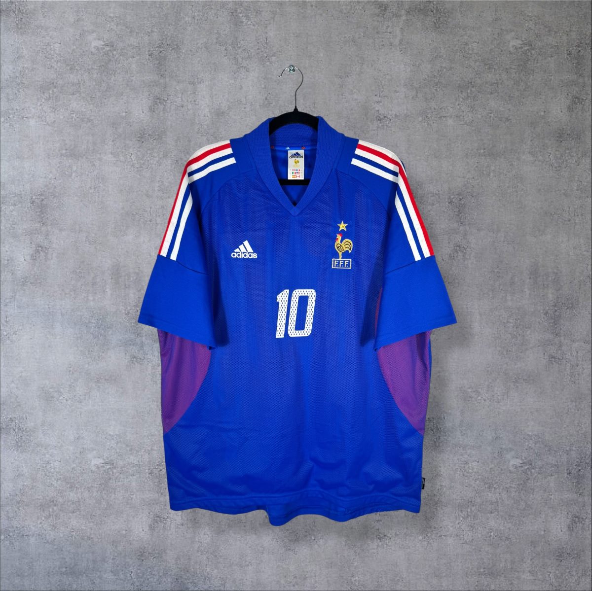 Maillot France 2002-2004 domicile face coq FFF adidas