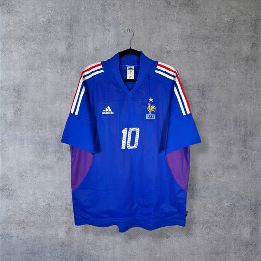 Maillot France 2002-2004 domicile face coq FFF adidas
