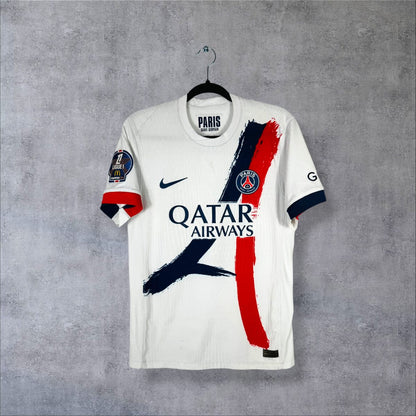 Maillot PSG 2024-2025 exterieur face Qatar Airways patch Ligue 1