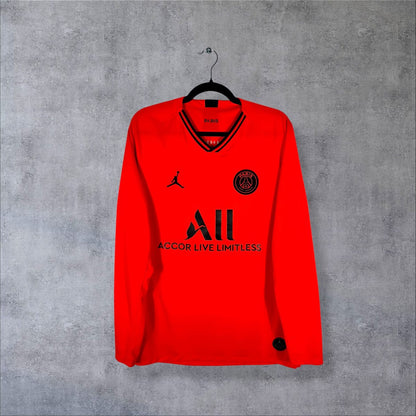 Maillot PSG 2019-2020 exterieur rouge manches longues Jordan ALL