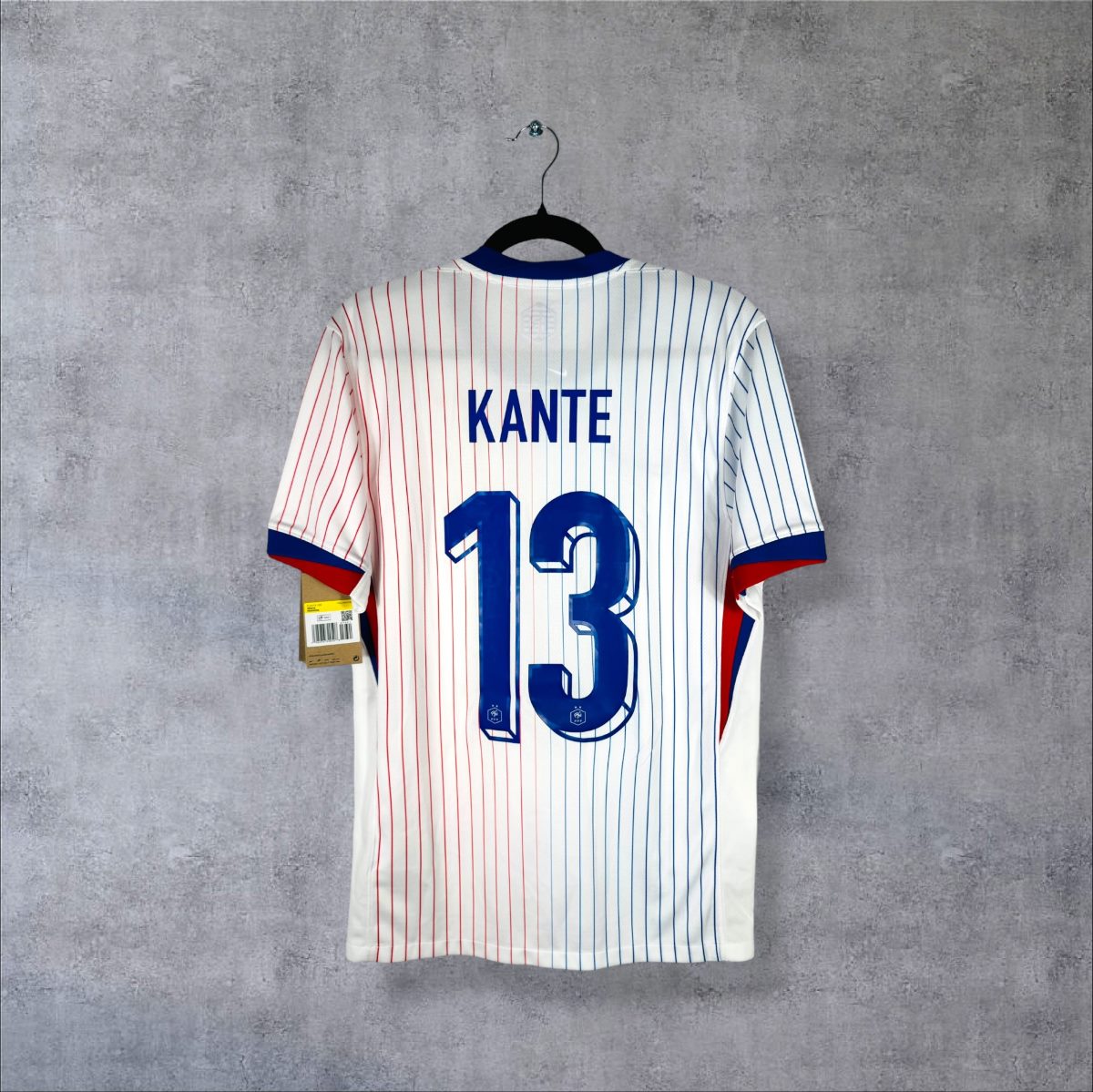Maillot France 2024 exterieur dos flocage Kante 13 rayures