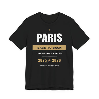 T-shirt Paris Back to Back - Champions d'Europe 25/26