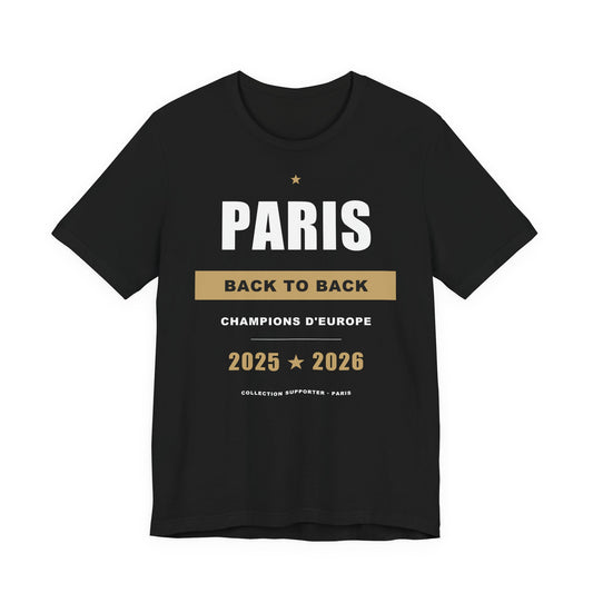 T-shirt Paris Back to Back - Champions d'Europe 25/26