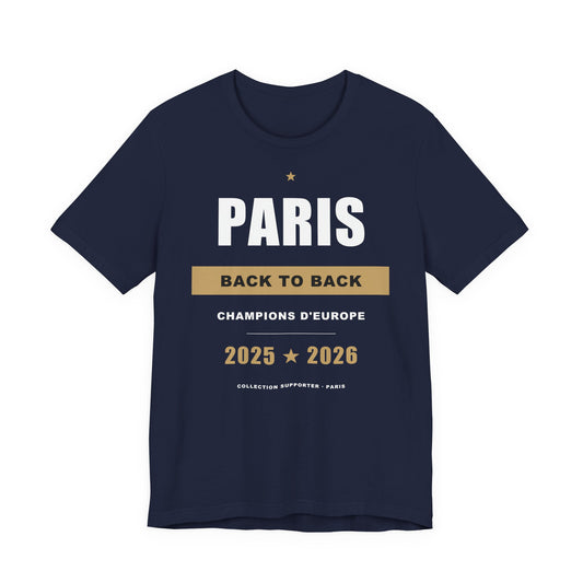 T-shirt Paris Back to Back - Champions d'Europe 25/26