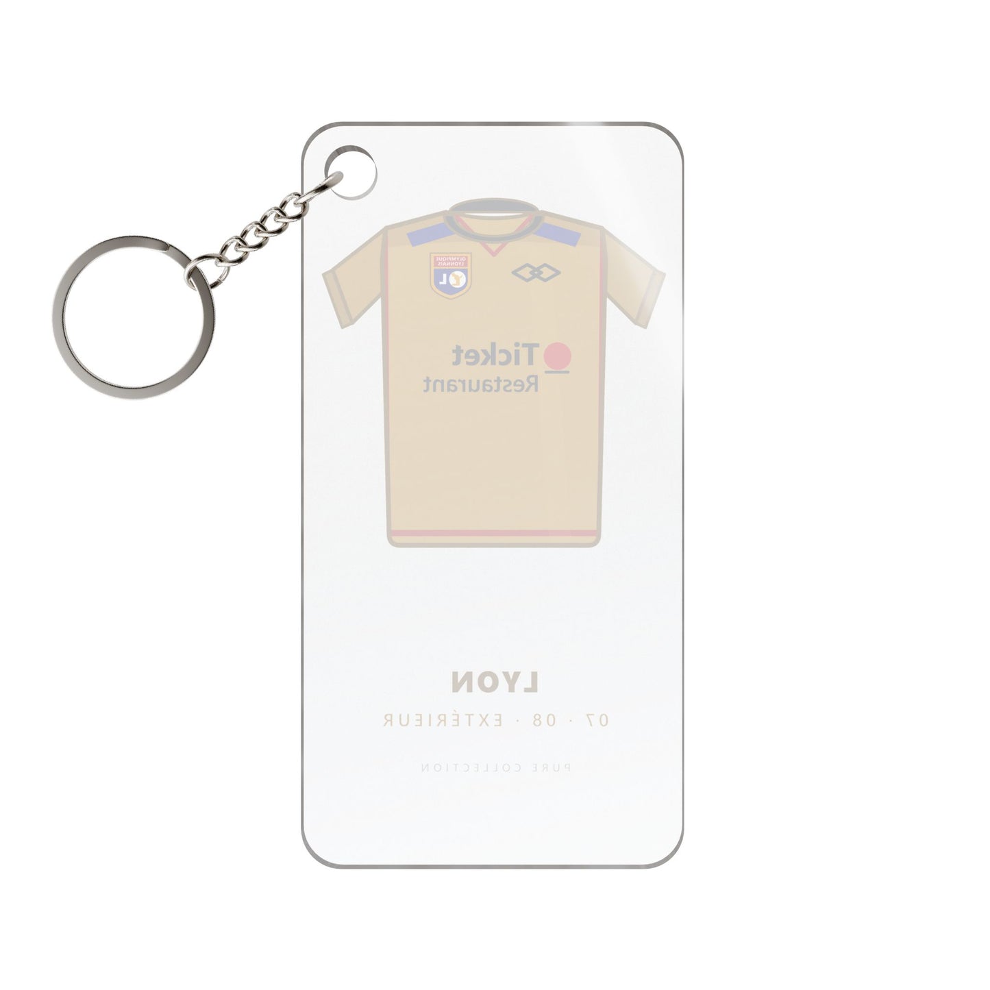 Porte-clés Lyon 07-08 Extérieur — Maillot acrylique · Pure Collection