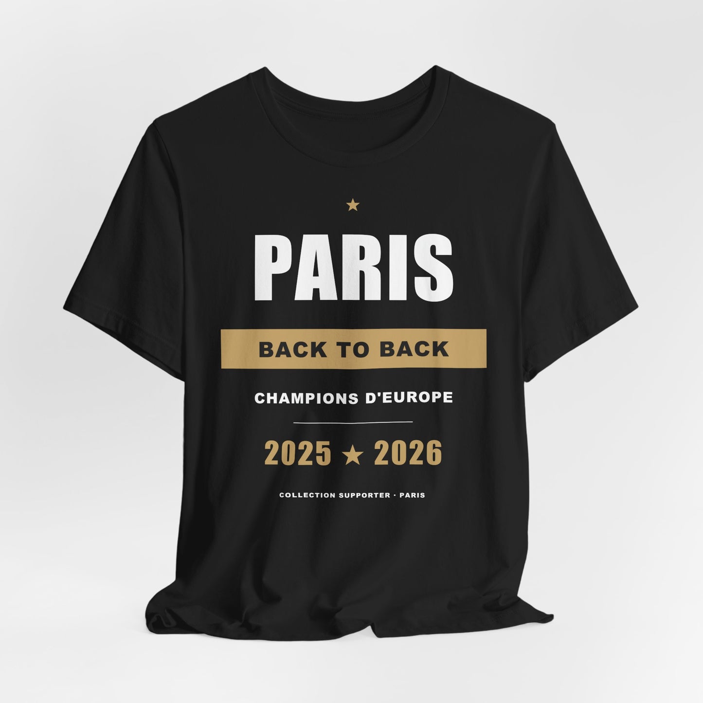 T-shirt Paris Back to Back - Champions d'Europe 25/26