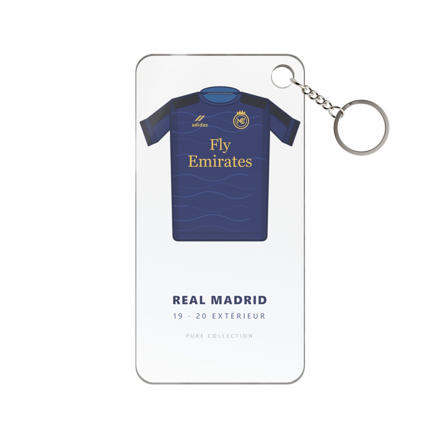 Porte-clés Real Madrid 19-20 Extérieur — Maillot acrylique · Pure Collection