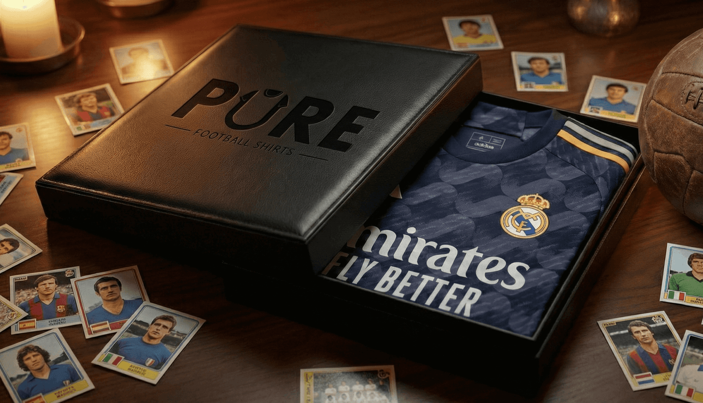 Découvrez la Pure Mystery Box : choisissez l'édition Standard (Moderne) ou Deluxe (Vintage/Rare). Maillots 100% authentiques, état garanti. Commandez votre box.
