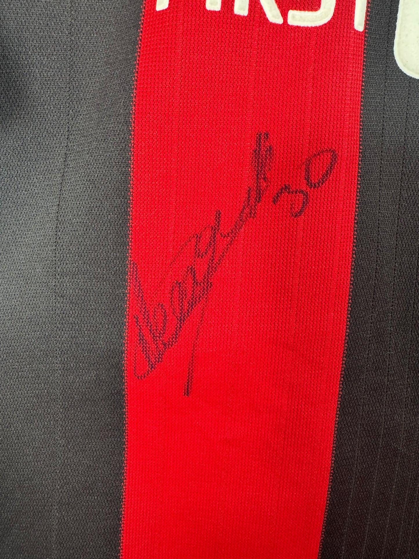 Maillot Manchester City 2003-2004 Extérieur signé - Signature Christian Negouai