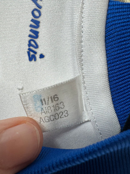 Étiquette interne Adidas code AI8163 certifiant l'authenticité du maillot de Corentin Tolisso.