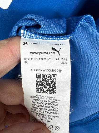 Étiquette interne Puma code 752281-01 certifiant l'authenticité du maillot de Marco Verratti, taille S.
