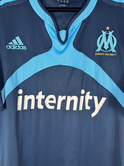 Détail col et blason OM Adidas maillot third 2006-2007