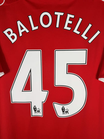Détail flocage Balotelli N45 maillot Liverpool 2014-2015