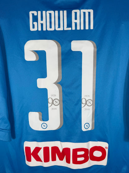 Gros plan flocage Ghoulam numéro 31 police officielle Serie A.