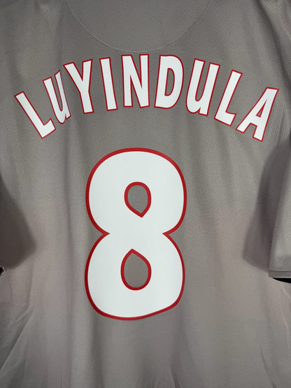 Détail flocage Luyindula N8 maillot PSG 2008-2009