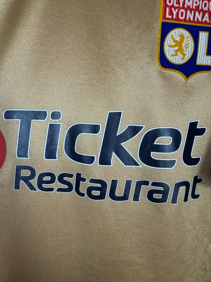 Détail sponsor Ticket Restaurant maillot OL 2007-2008
