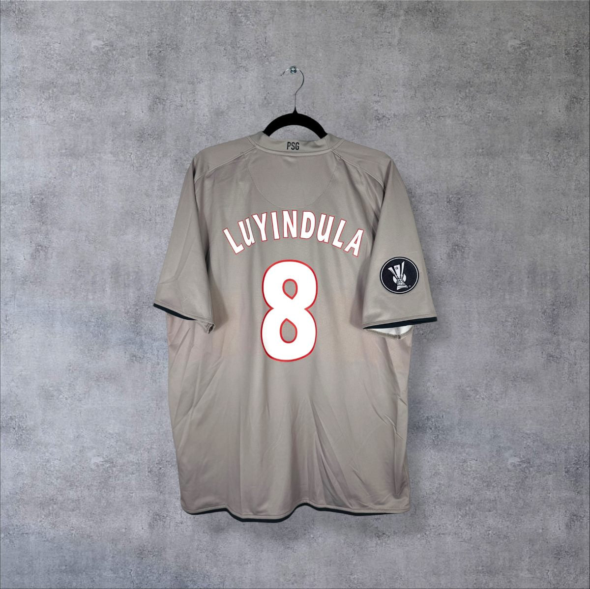 Maillot PSG 2008-2009 exterieur Luyindula N8 - dos flocage