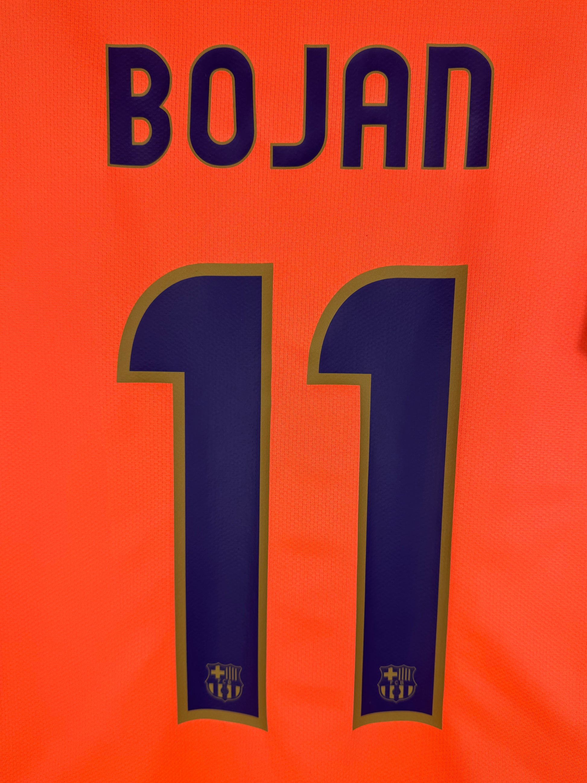 Flocage officiel arrière Bojan 11 - Maillot FC Barcelone 2009-2010 Extérieur