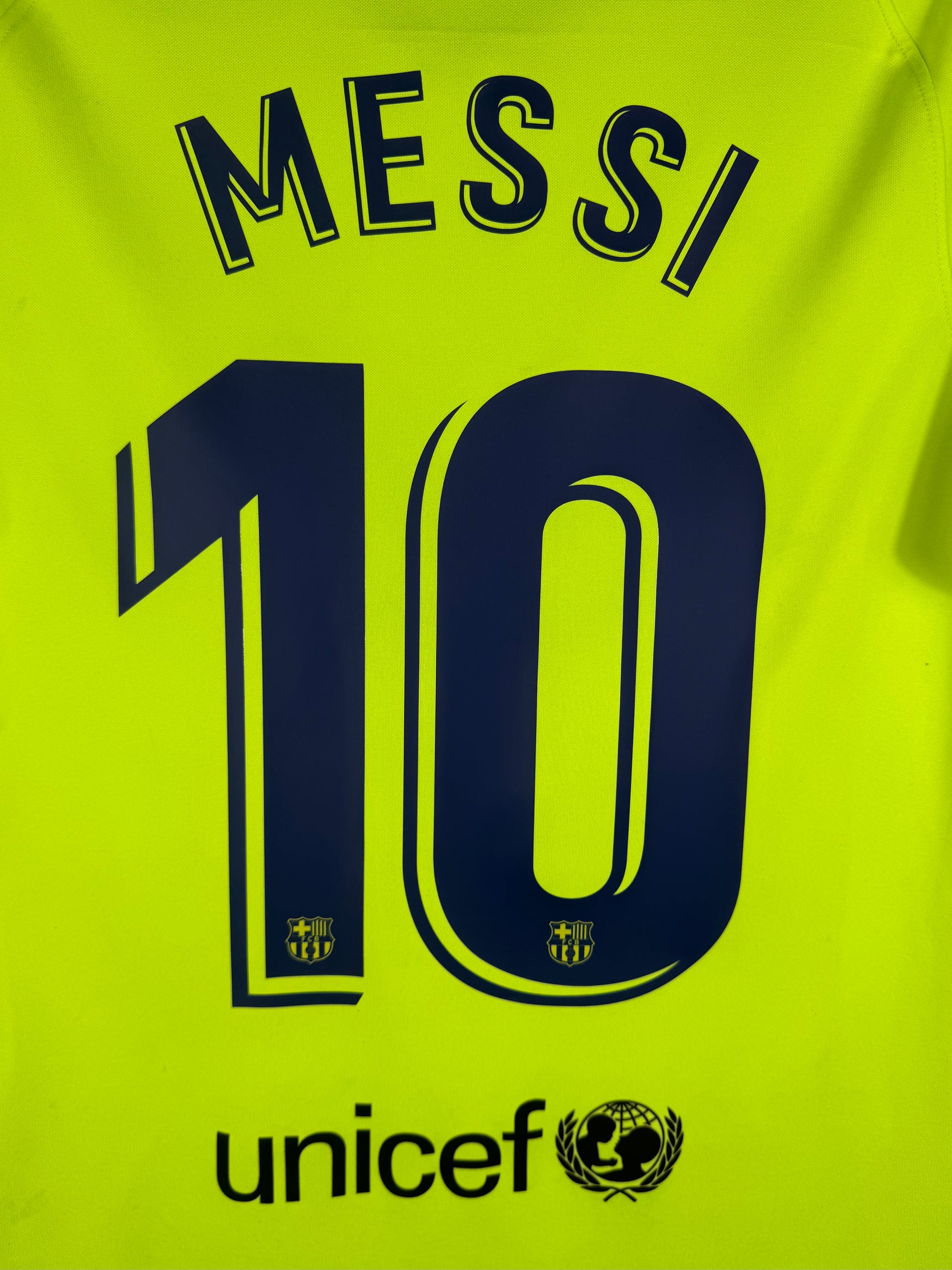 Flocage officiel arrière Messi 10 - Maillot FC Barcelone 2018-2019 Extérieur