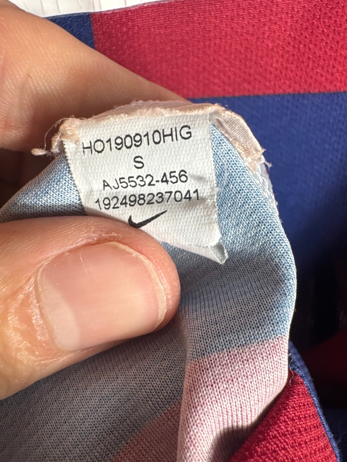 Étiquette d'authenticité officielle et code produit certifié - Maillot FC Barcelone 2019-2020 Domicile De Jong N°21