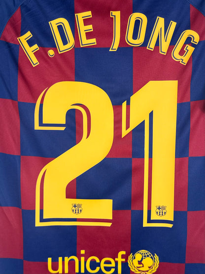 Flocage officiel arrière De Jong 21 - Maillot FC Barcelone 2019-2020 Domicile