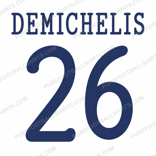 Flocage Demichelis 26 Manchester City 2013-2014 third — nameset repro typo Ligue des Champions