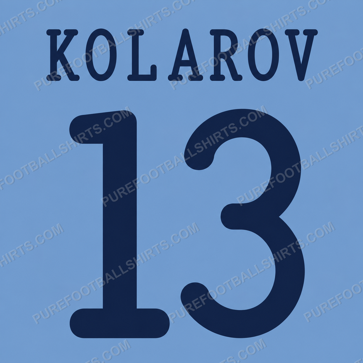 Flocage Kolarov 13 Manchester City 2013-2014 domicile — nameset repro typo Ligue des Champions