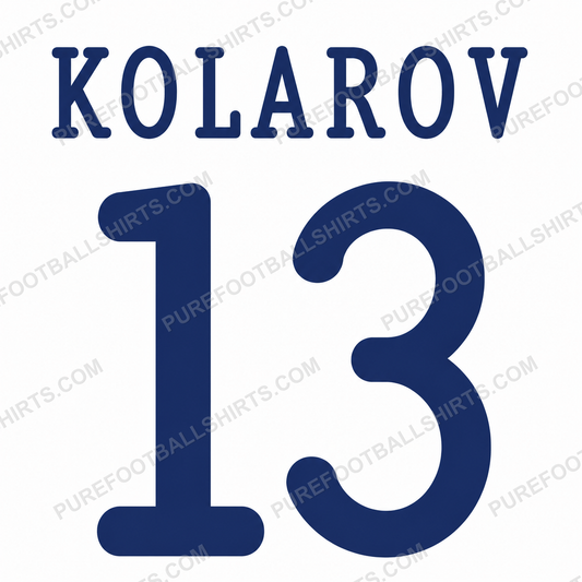 Flocage Kolarov 13 Manchester City 2013-2014 third — nameset repro typo Ligue des Champions