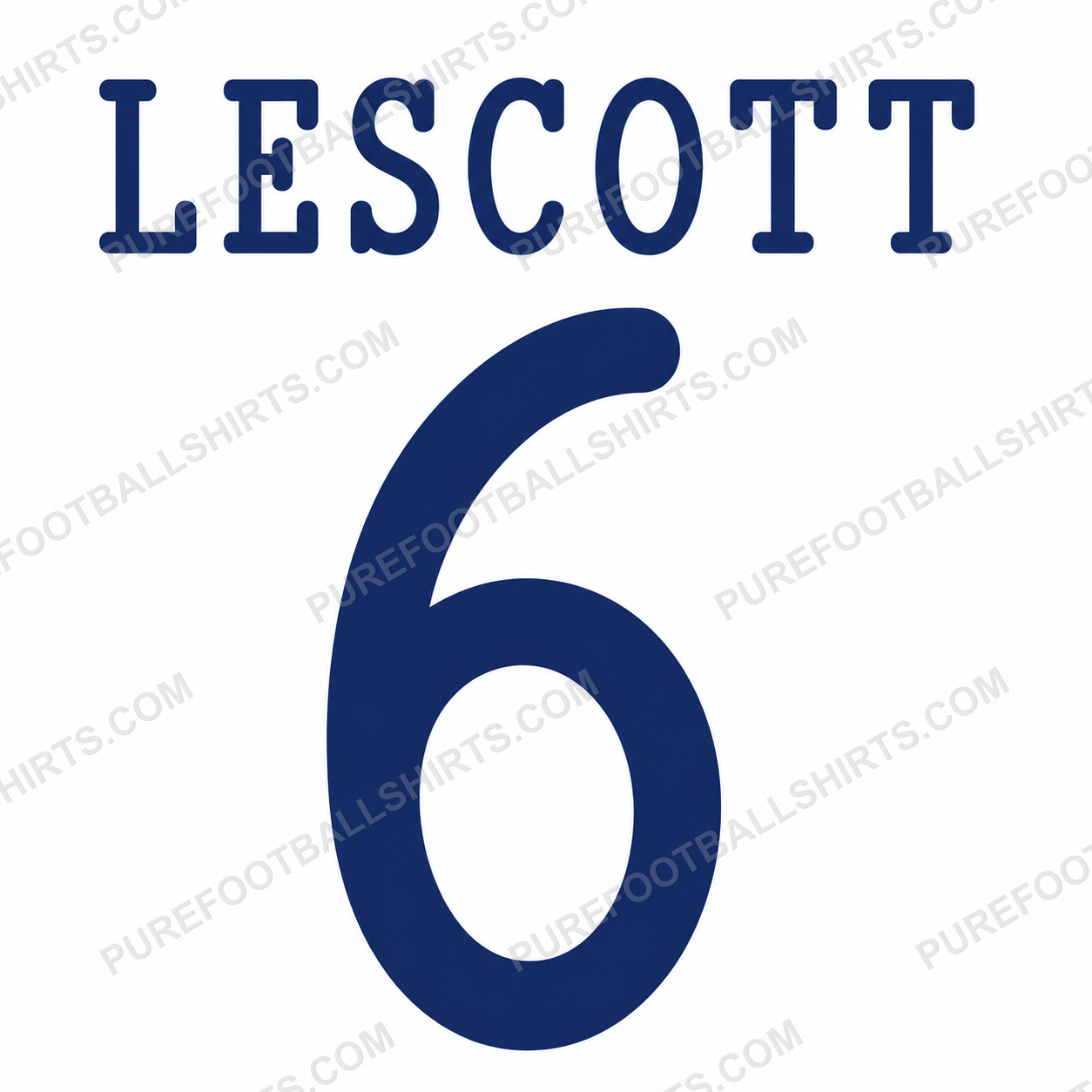 Flocage Lescott 6 Manchester City 2013-2014 third — nameset repro typo Ligue des Champions