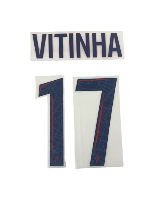 Flocage officiel PSG 2024-2025 Vitinha extérieur