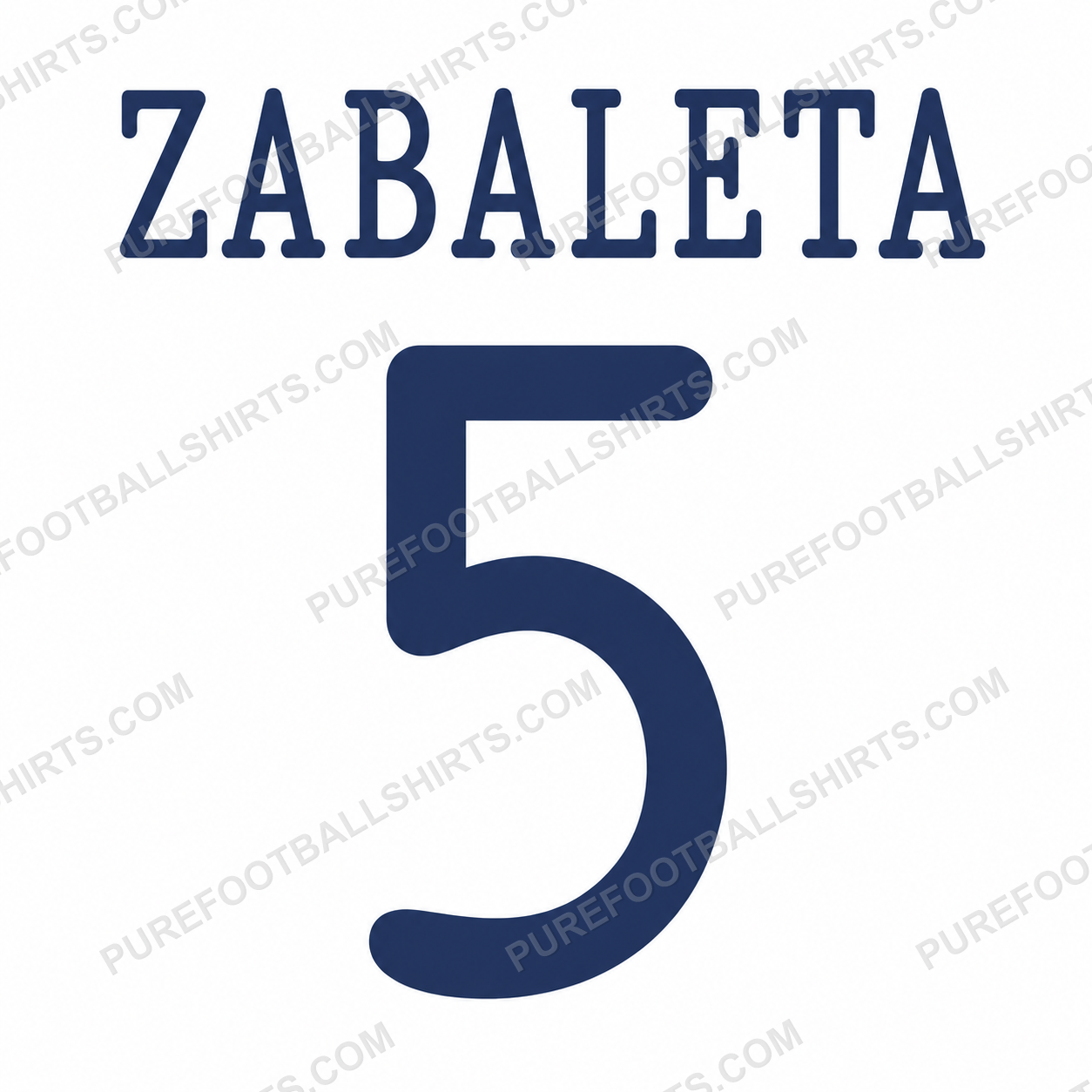 Flocage Zabaleta 5 Manchester City 2013-2014 third — nameset repro typo Ligue des Champions