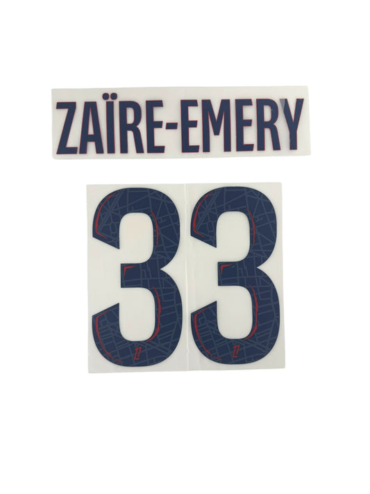 Flocage officiel PSG 2024-2025 Zaïre-Emery extérieur