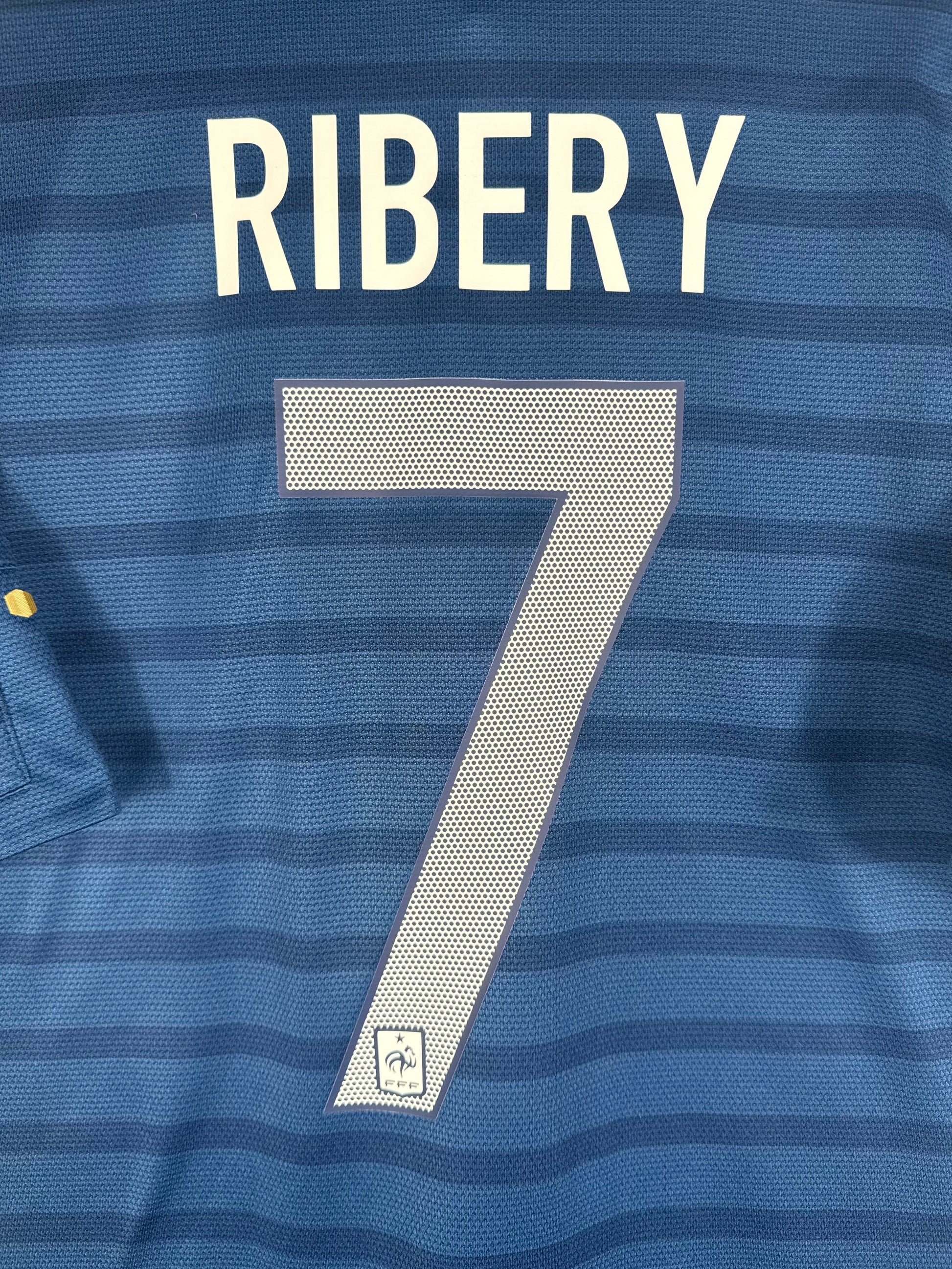 Flocage officiel arrière Ribéry 7 - Maillot France 2012-2013 Domicile