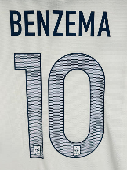 Flocage officiel arrière Benzema 10 - Maillot France 2012-2013 Extérieur