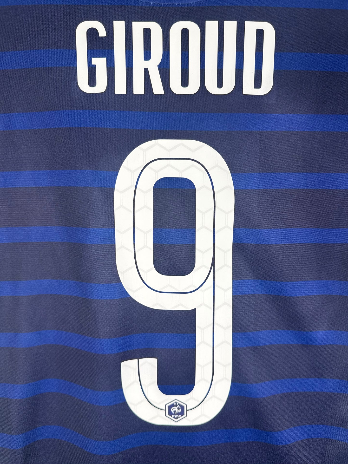 Flocage officiel arrière Giroud 9 - Maillot France 2020-2021 Domicile