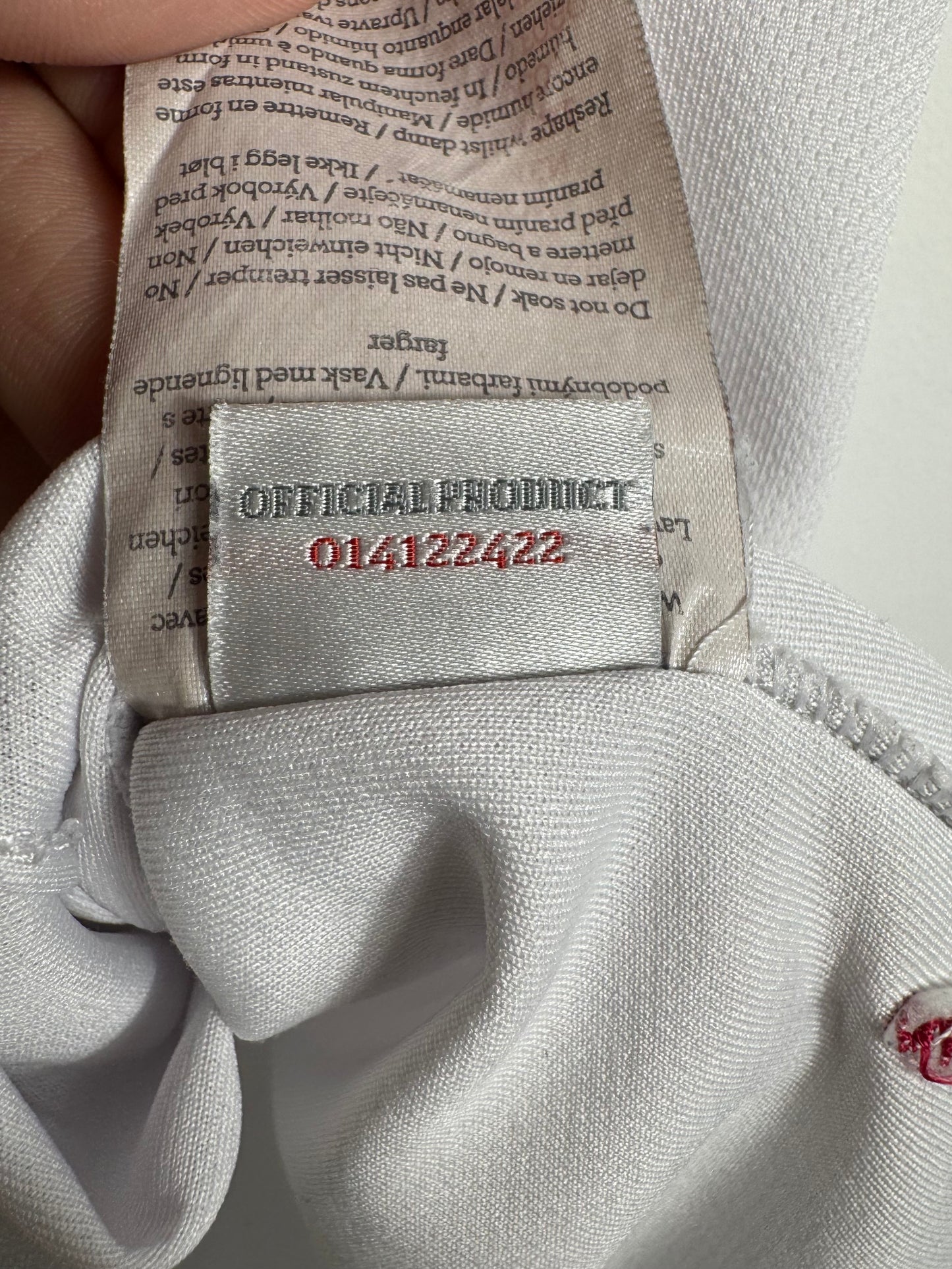 Étiquette d'authenticité officielle et code produit certifié - Maillot Lille LOSC 2012-2013 Extérieur Payet N°7