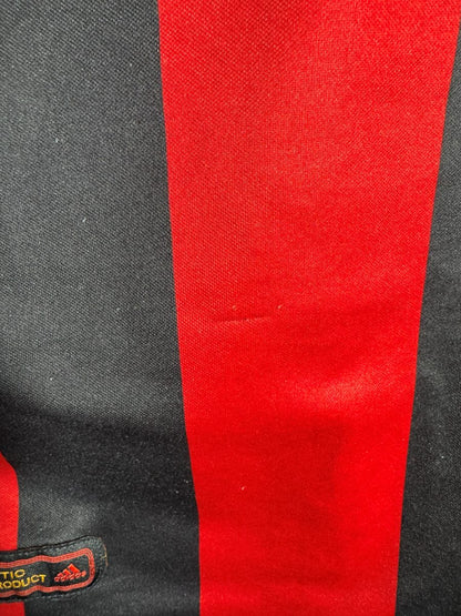 Détail usure légère du tissu AC Milan 2000-2001