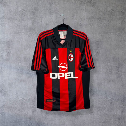 Maillot AC Milan 2000-2001 domicile sponsor Opel vu de face