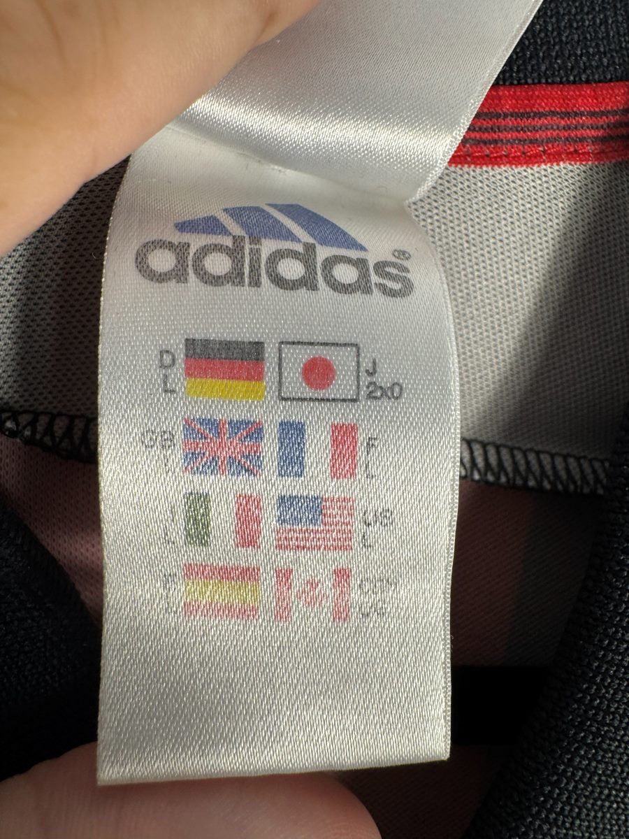 Étiquette intérieure Adidas vintage AC Milan 2000-2001