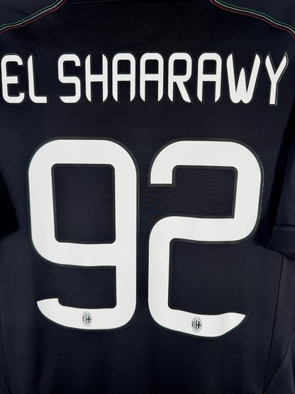 Détail du flocage El Shaarawy 92 avec mini écussons ACM, maillot AC Milan third 2012-2013