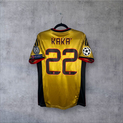 Flocage Kaká numéro 22 sur maillot AC Milan 2013-2014 Third doré