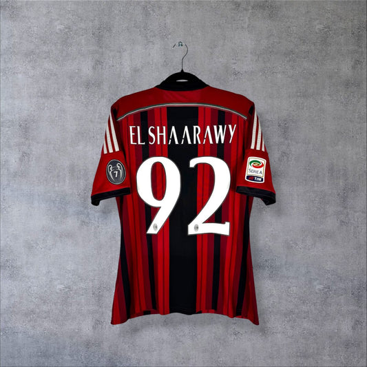 Dos du maillot AC Milan 2014-2015 domicile avec flocage EL SHAARAWY N°92