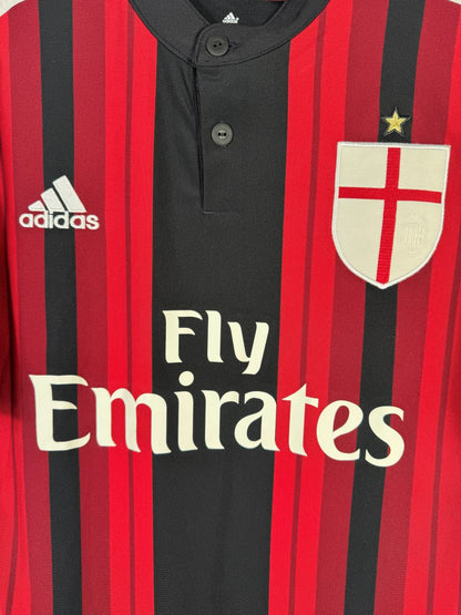 Blason croix de la ville de Milan, logo adidas et Fly Emirates, maillot AC Milan domicile 2014-2015