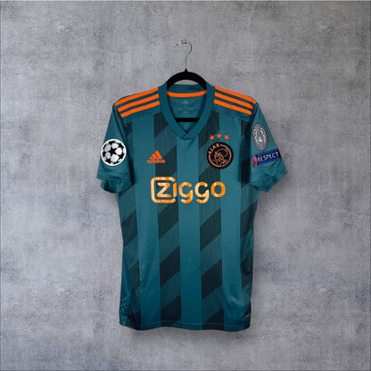 Maillot authentique Ajax Amsterdam 2019-2020 Extérieur Adidas vue de face
