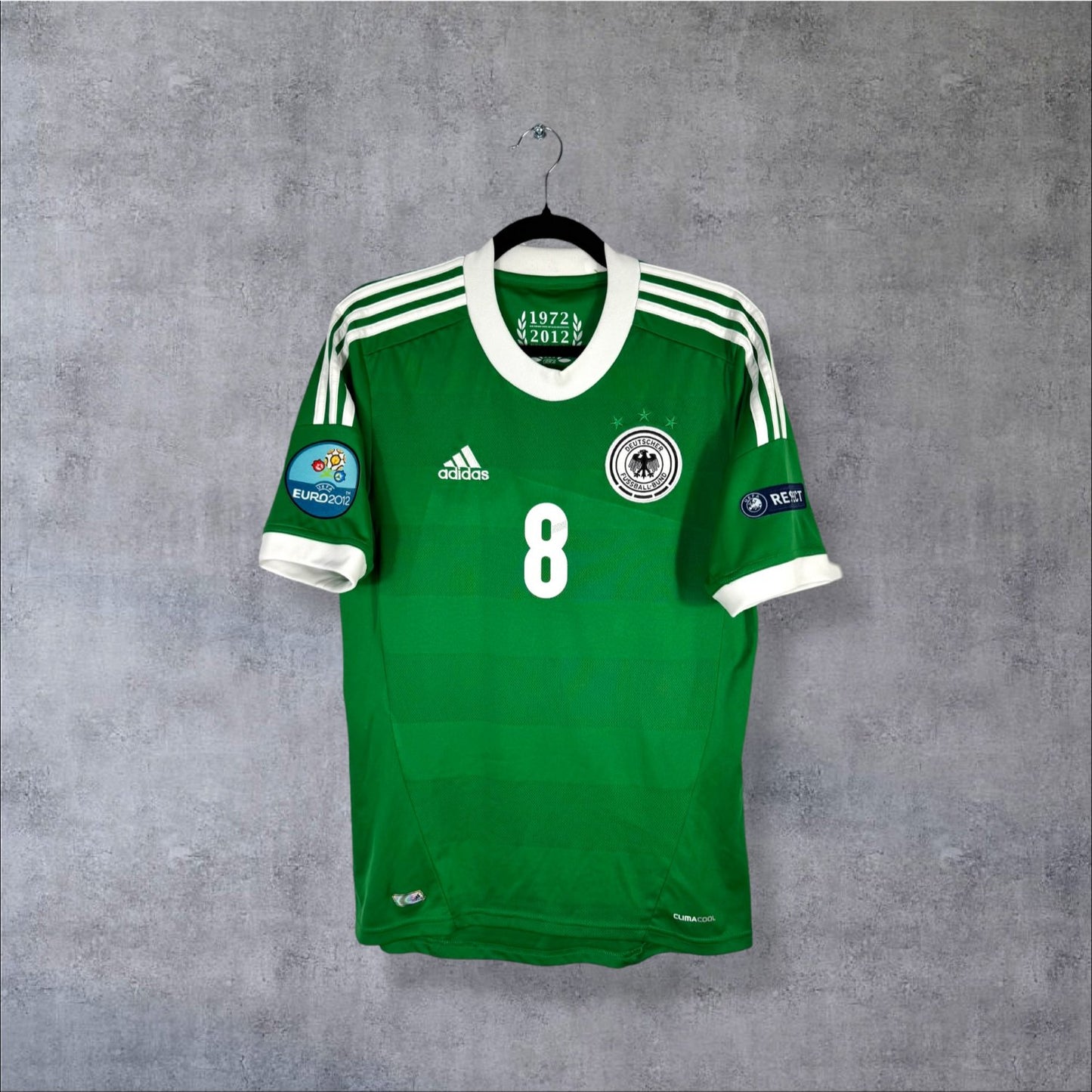 Maillot authentique Allemagne 2012 Extérieur Adidas vert vue de face