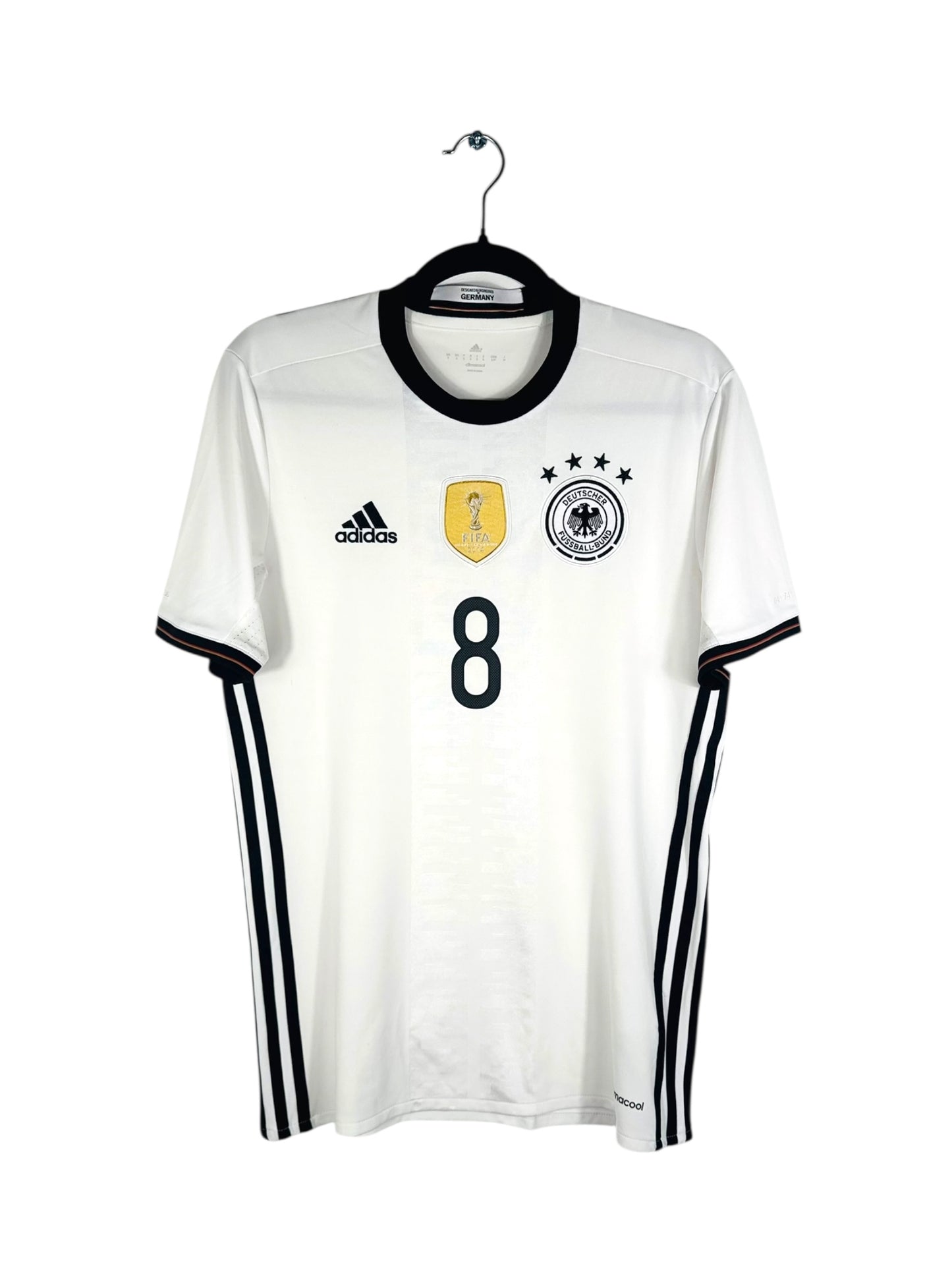 Maillot Allemagne 2015-2016 domicile Adidas vue avant logo DFB