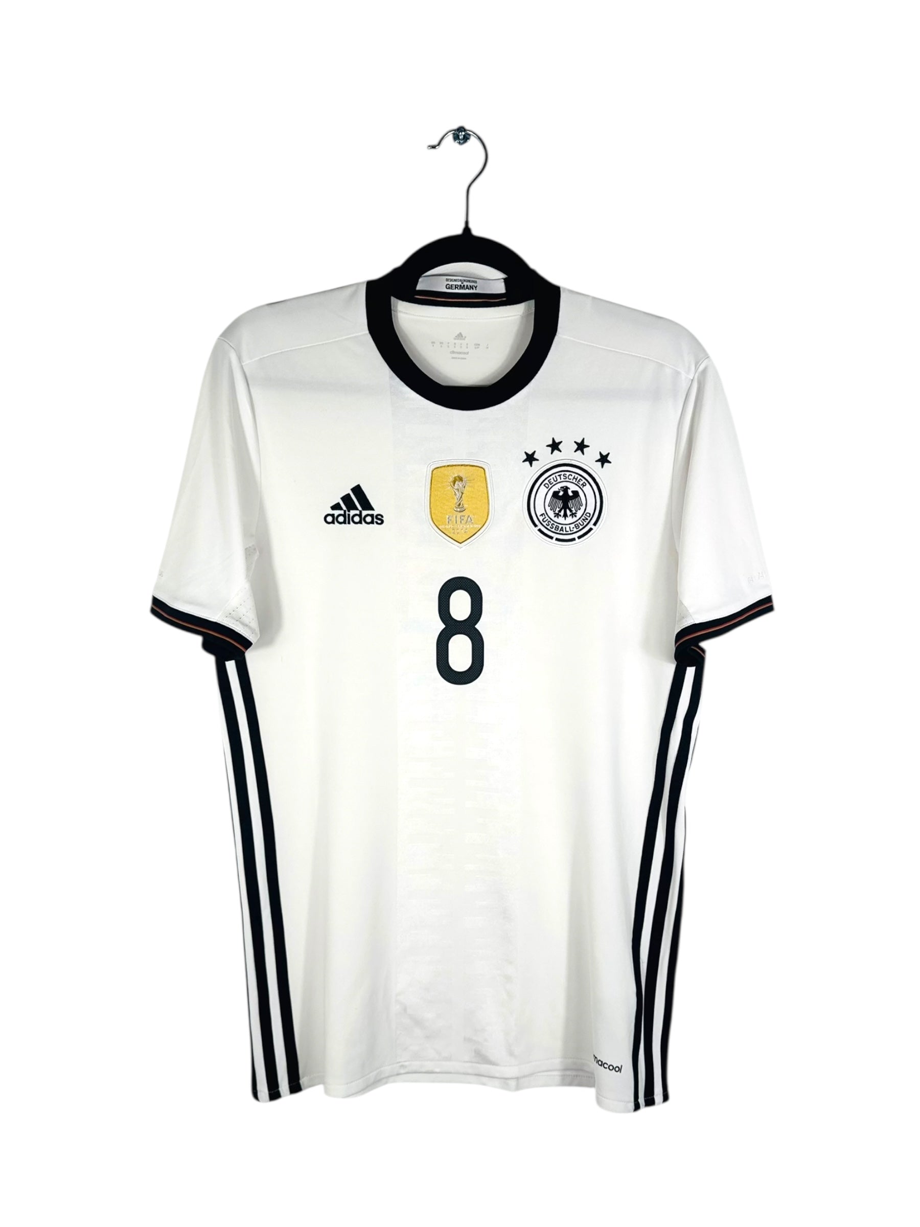 Maillot Allemagne 2015-2016 domicile Adidas vue avant logo DFB